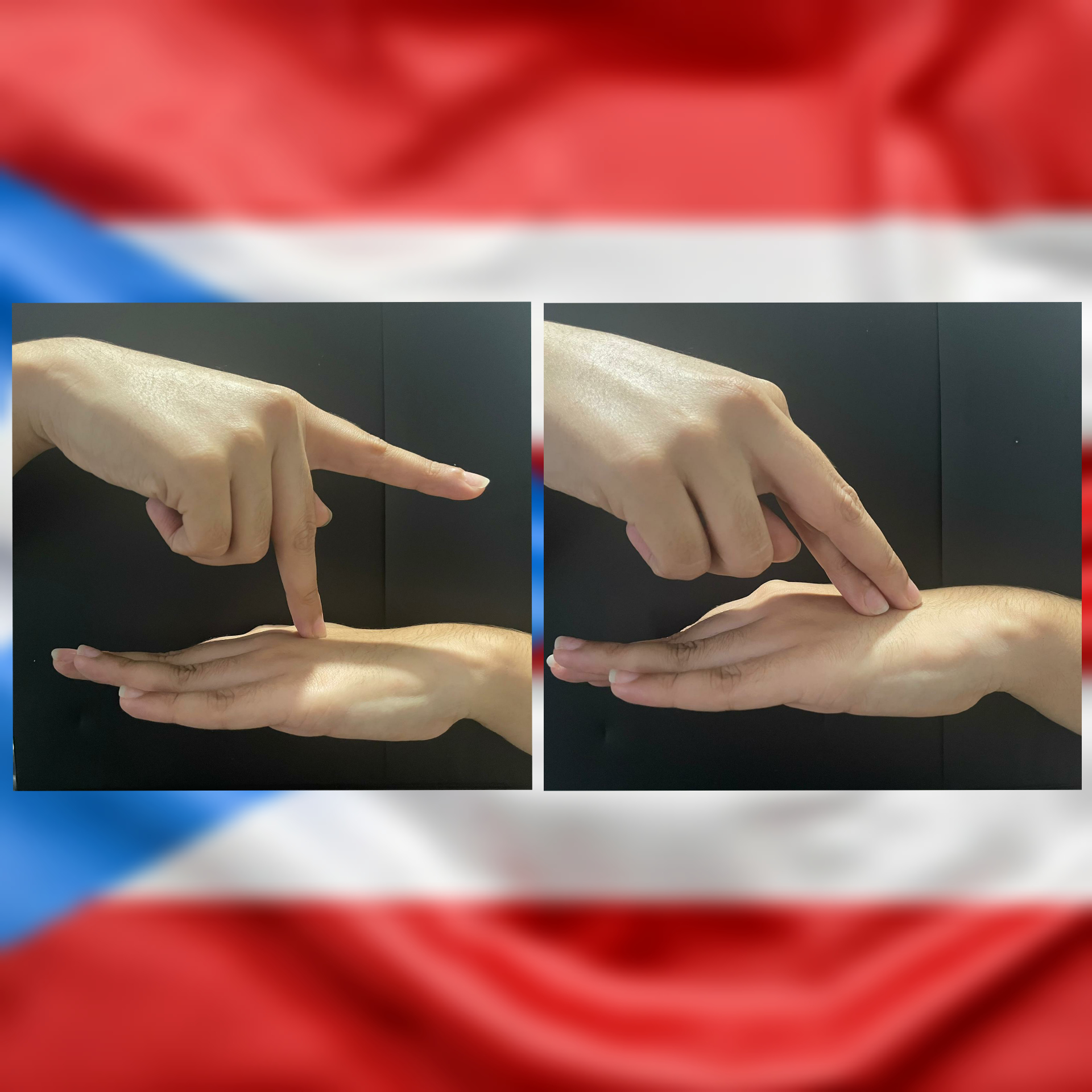 Foto de una mano haciendo una seña.